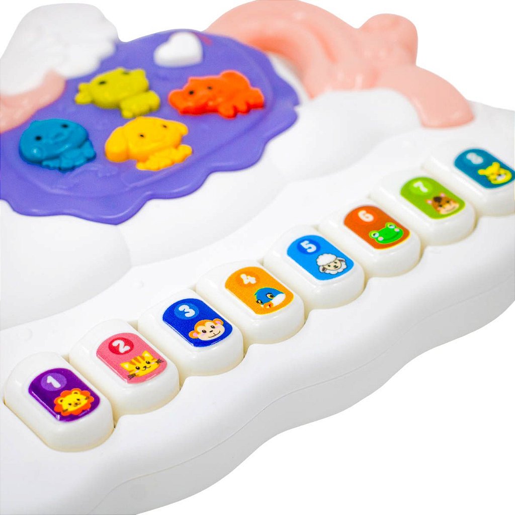 Piano Bebê Teclado Infantil Musical Animais Brinquedo