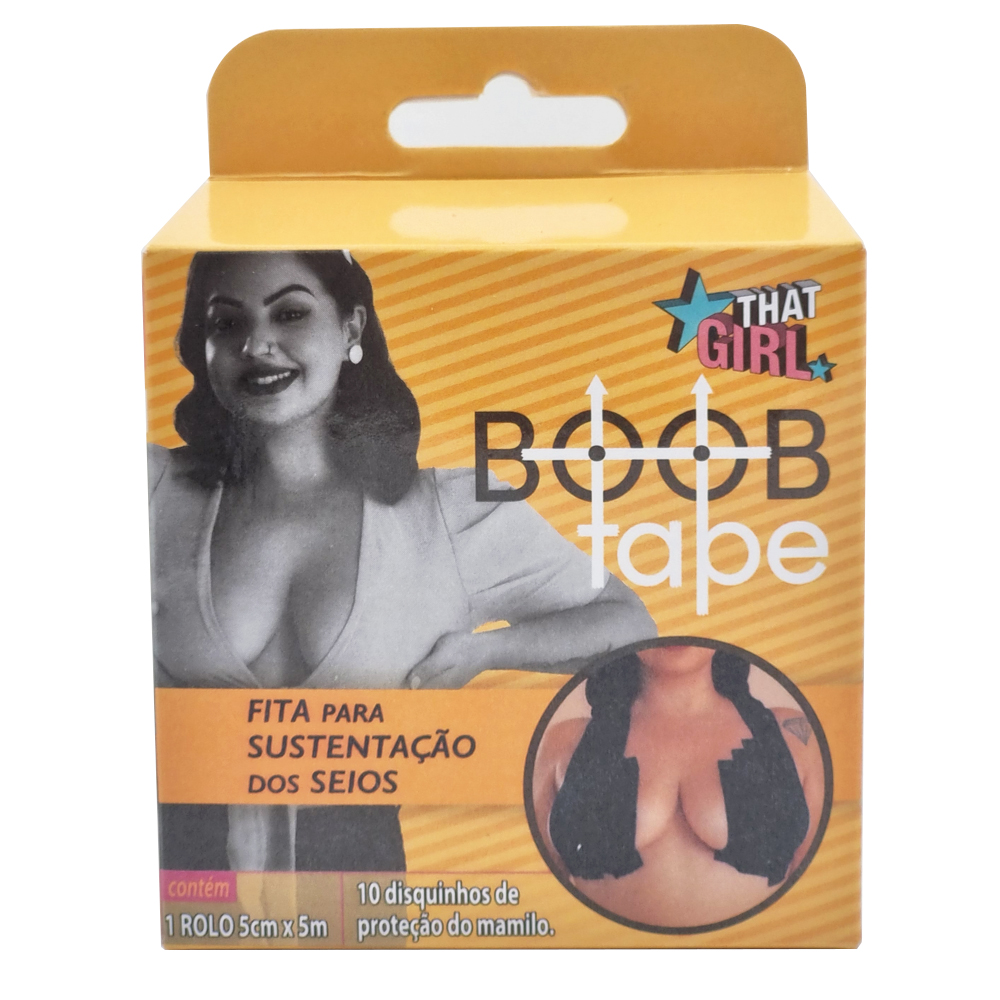Fita Sustentação para Seios Boob Tape That Girl 5cm X 5m 1 Unidade e 10  Discos para Mamilo - Drogaria Araujo