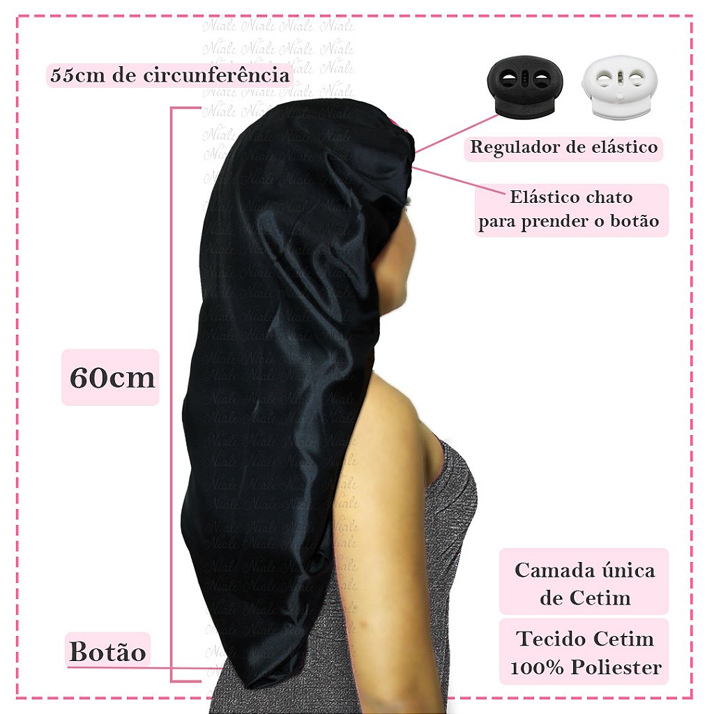 1 Peça Mulheres Cauda Longa Cetim Touca De Cabelo , Cuidados Com