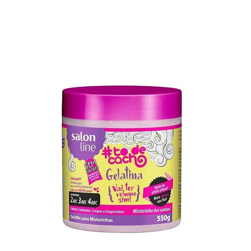 Gelatina Super Volumao 550g Salon Line Niale Cosmeticos E Acessorios Anti Frizz