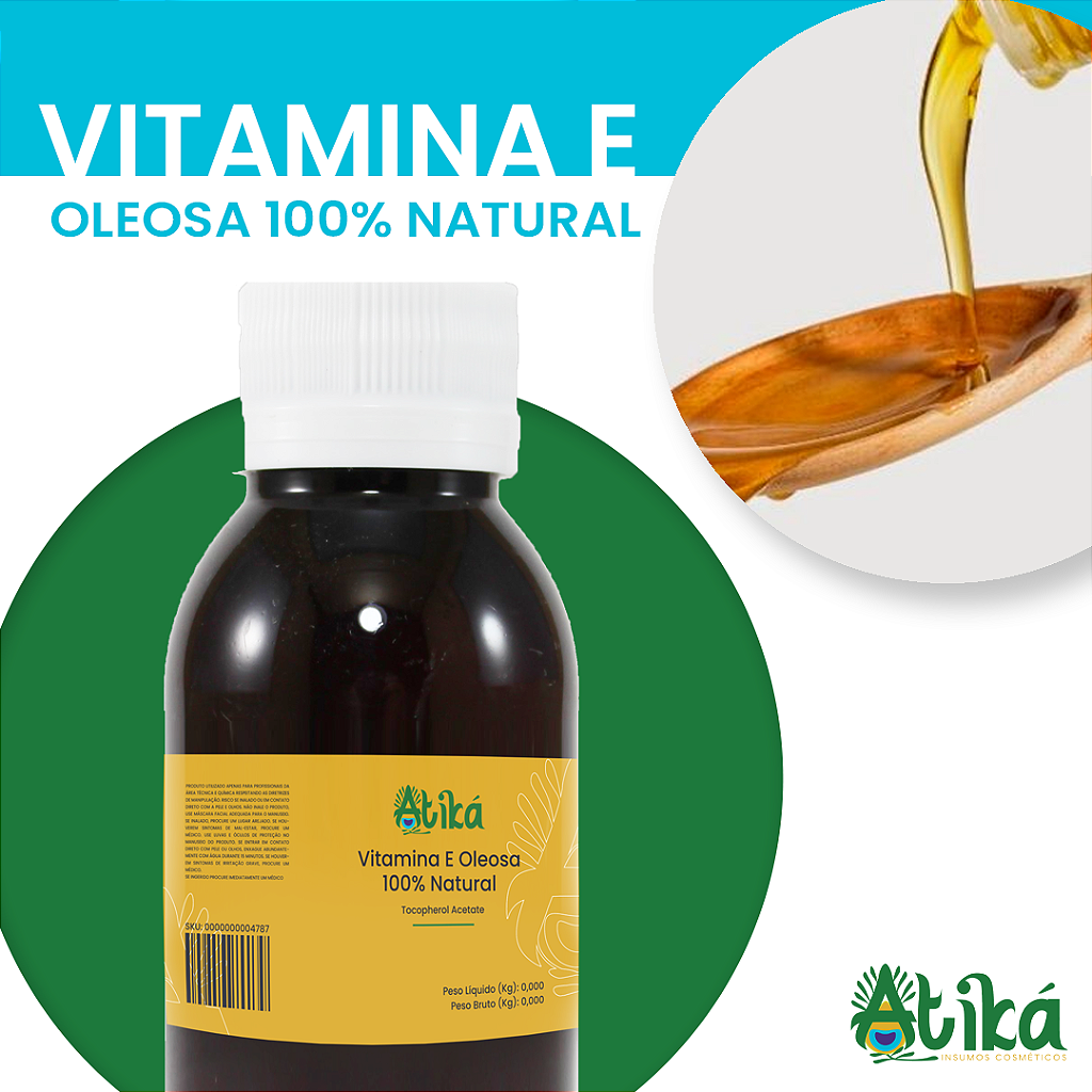 Vitamina E Oleosa 100% Natural - Ati-Ká | Insumos Cosméticos