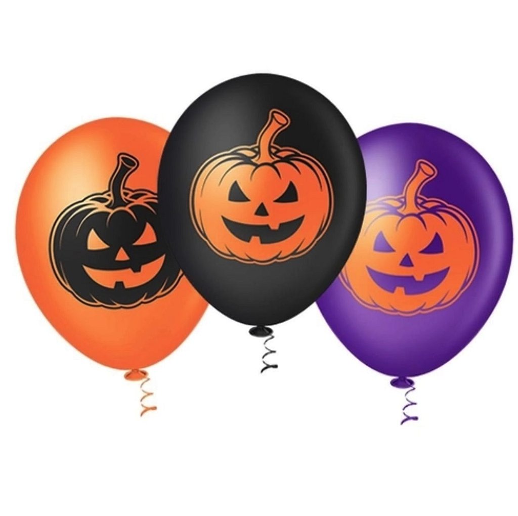 Balão Bexiga 10" Pic Pic Halloween Abóbora Sortido 25Un - Lojas Decorfest -  Festas - Balões - Fantasias - Tudo para sua festa!