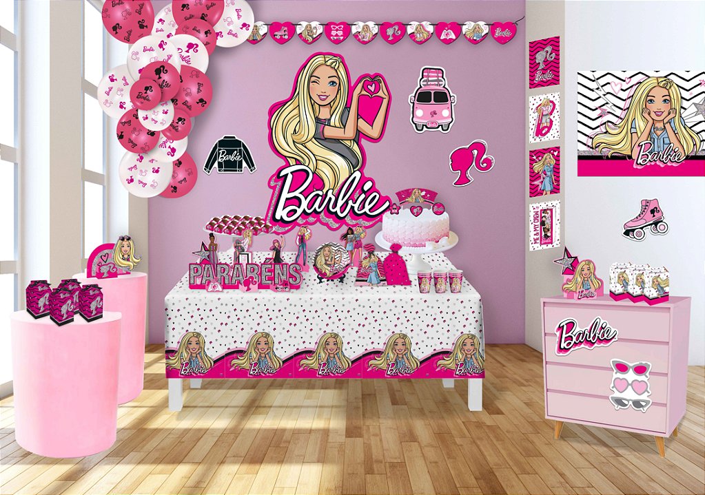 Kit Festa de Aniversário Barbie Só Um Bolinho - FESTCOLOR - Kit Decoração  de Festa - Magazine Luiza