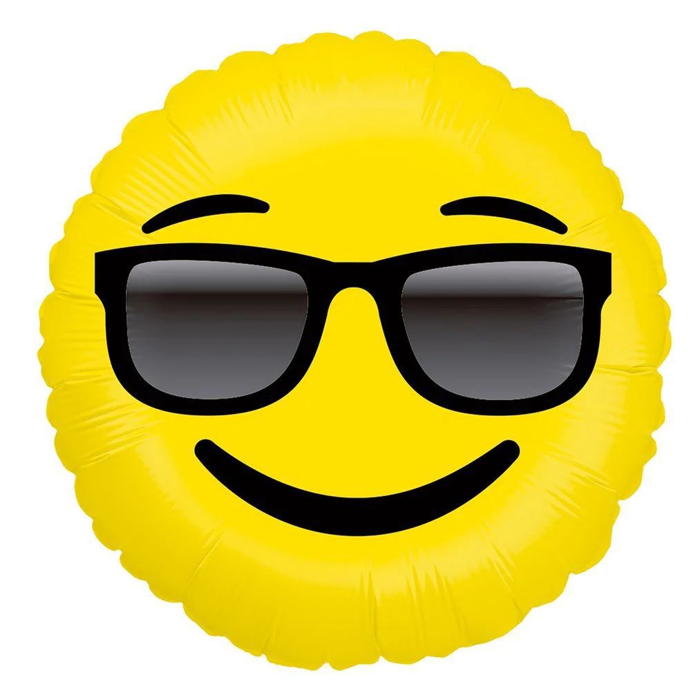 Emoji com óculos e cabelo