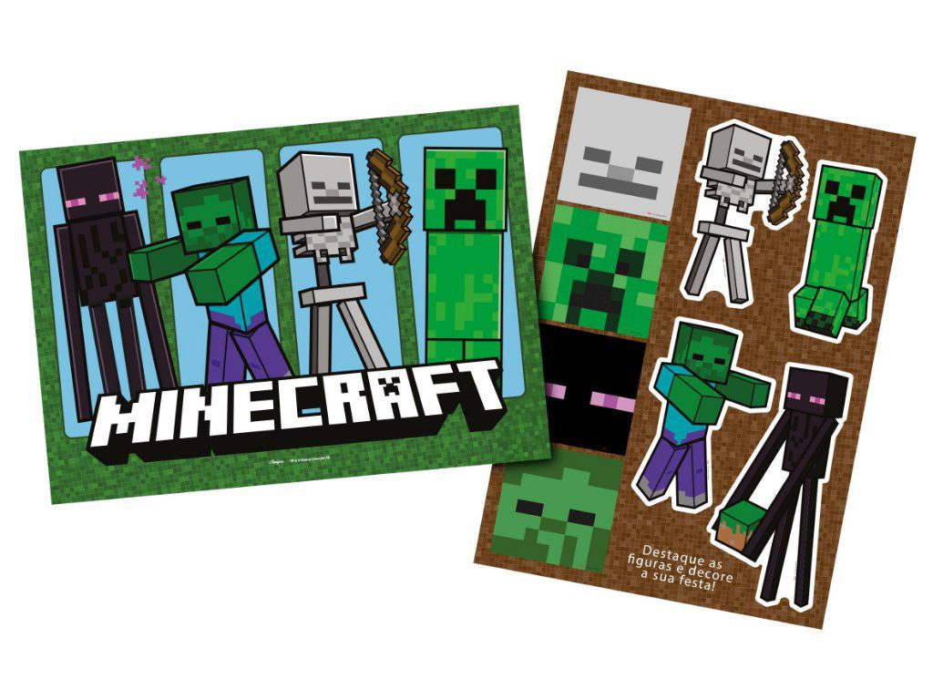 KIT DECORATIVO - FESTA MINECRAFT GRAFITE - 01UNIDADE - 54 X 45 CM - REGINA  FESTAS - Loja do Abençoado Festas Artigos para festas e Decoração de  Aniversário com os melhores preços e condições ! Compra 100% Segura