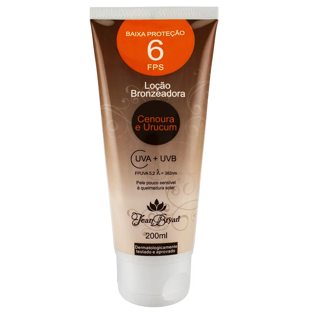 Loção Bronzeadora Cenoura e Urucum 200g Jean Bryan - Esmalte, Gel