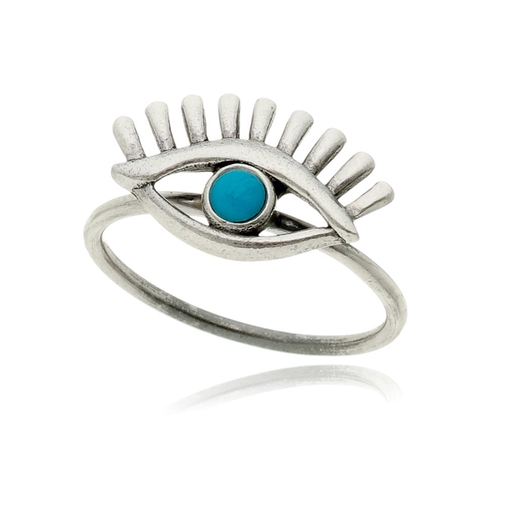 Anel de Prata Olho Grego com Cílios - Lamiki - Joias de Prata 925 e  Semijoias pra você ficar ainda mais linda e empoderada!