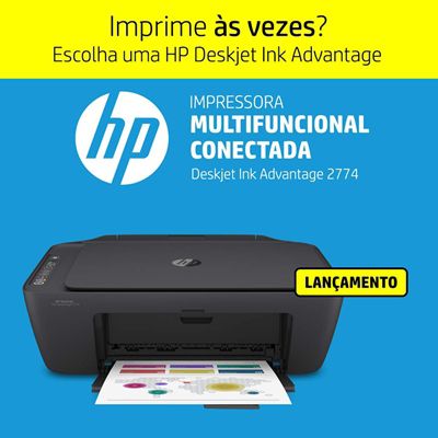 Impressora Multifuncional HP 2774 - WiFi - CRBLU - Solução para impressoras