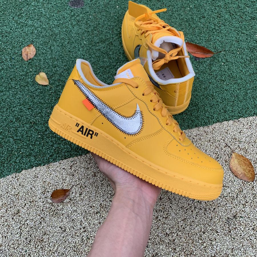 nike air force 1 off white university gold