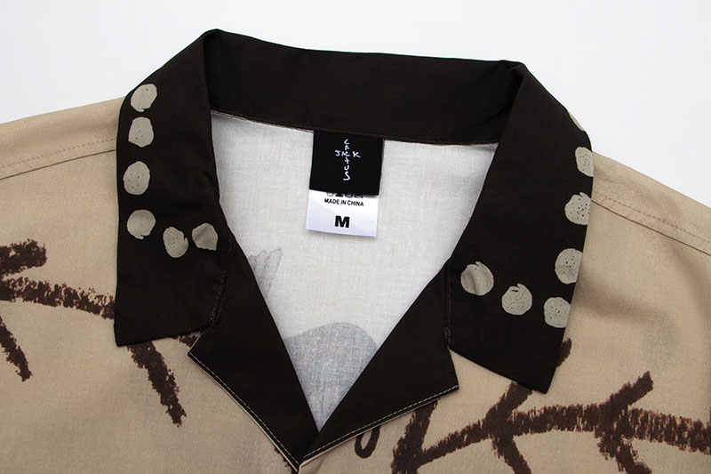 Camisa Travis Scott Painter's Button Up Shirt Tan - Boutique