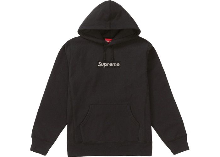 Moletom Supreme Swarovski Box Logo Preto - Boutique ZeroUm
