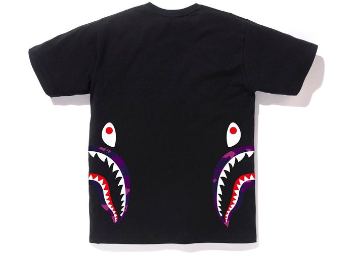 Camiseta Preta Bape Side Shark Boutique ZeroUm Conceito Hype de A Z