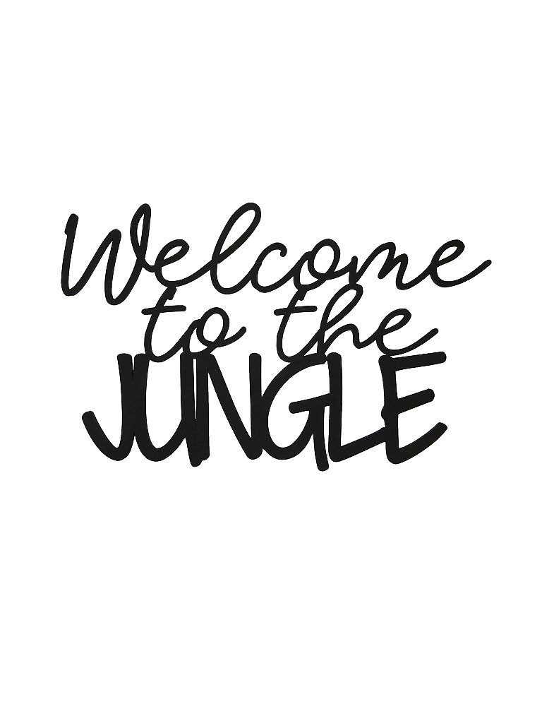 Lettering Welcome to the jungle - Studio Seu Moa - Loja de Decoração