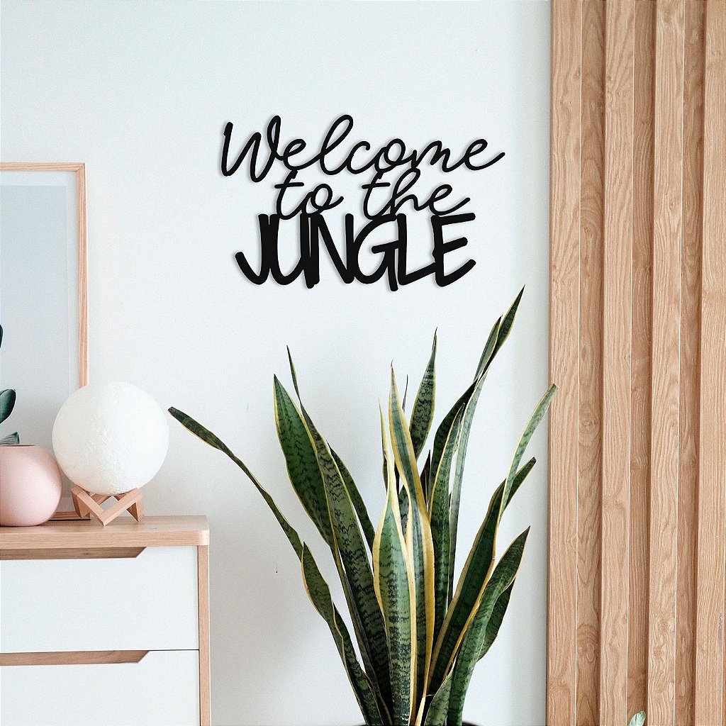 Lettering Welcome to the jungle - Studio Seu Moa - Loja de Decoração