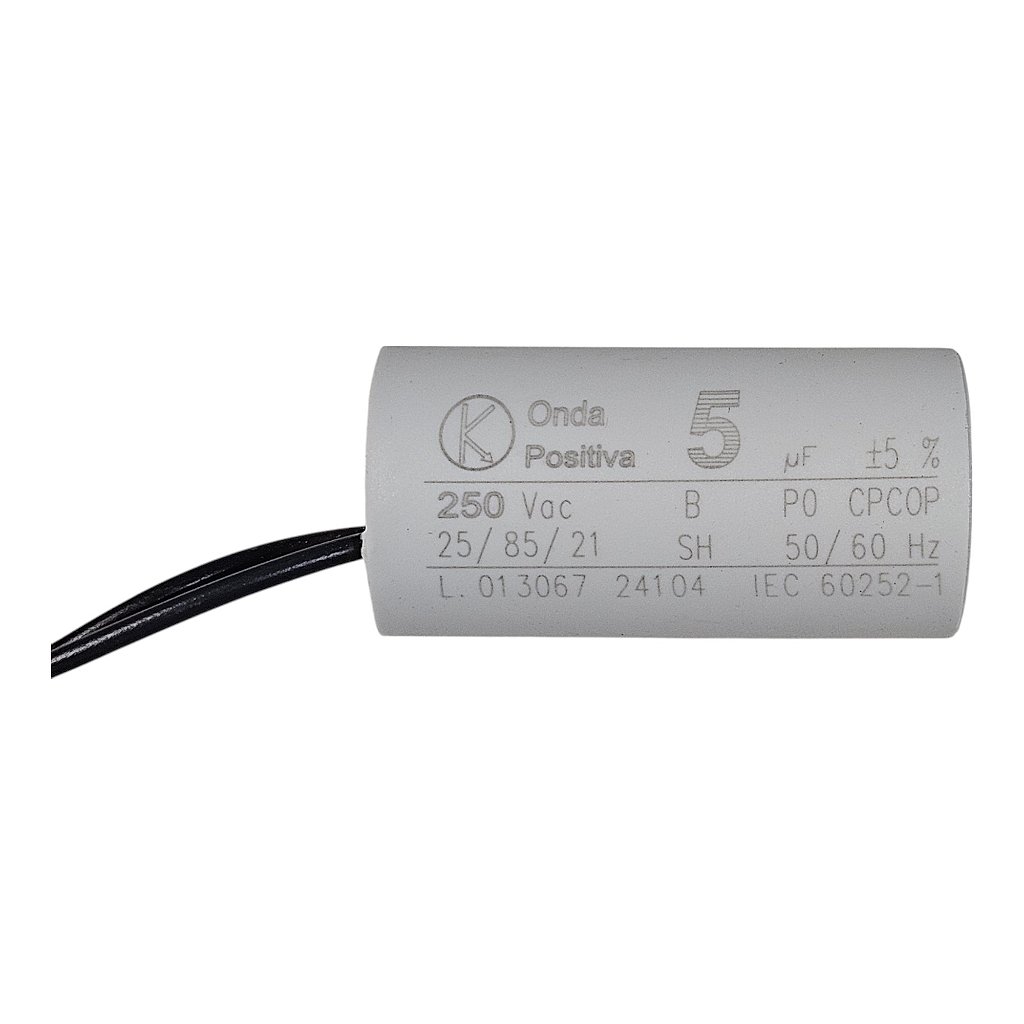 Capacitor Onda Positiva 5µF 250V Cabo Motor - KIMOTOR - Autorizada