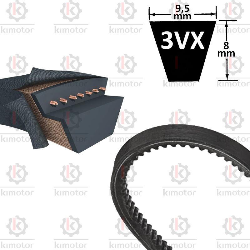 Correia dentada 3vx355 - KIMOTOR - Autorizada Schulz Compressores