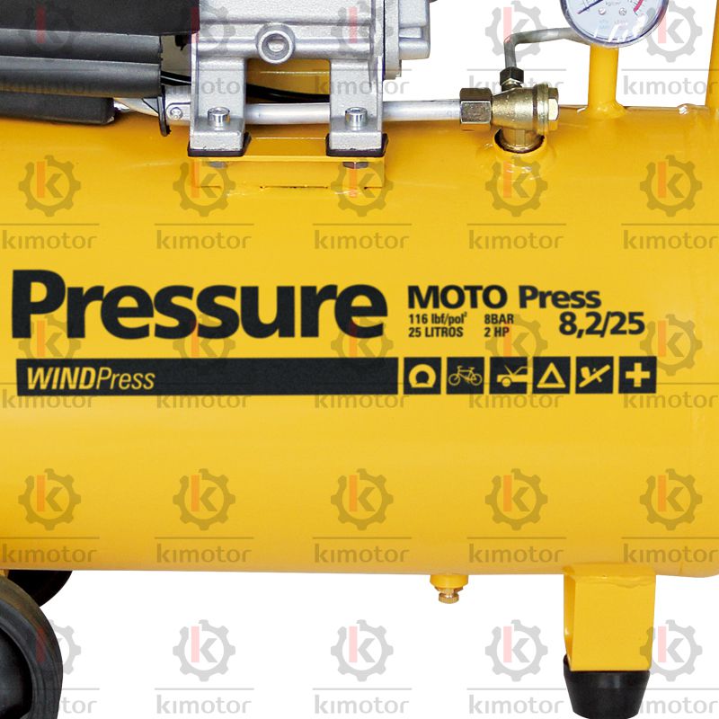 Compressor Pressure Wind 8.2/24 8,2pcm 24L 220V - KIMOTOR