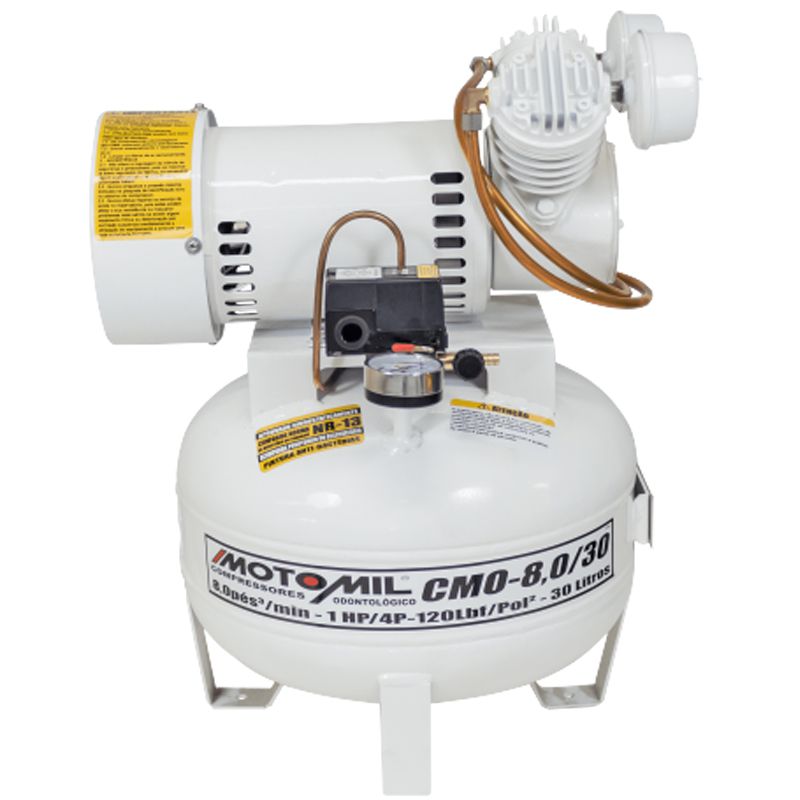Compressor Motomil CMO 8/30 Odonto Isento Óleo - KIMOTOR