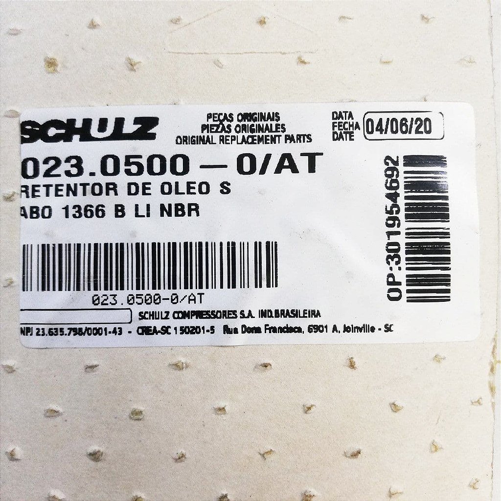 Retentor Schulz 35x72x10mm MCSV20 Audaz Original - Peças para