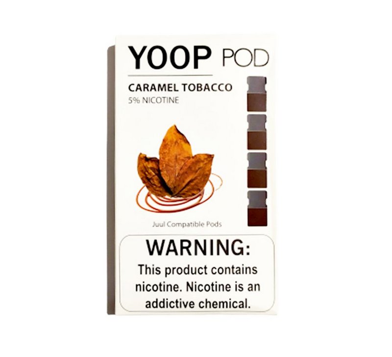 PODs c/ Líquido - CARAMEL TABACCO - YOOP