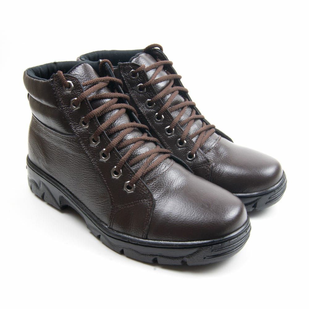 bota de couro legitimo masculina