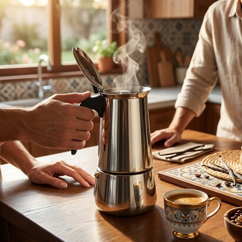 Cafeteira Italiana Inox 600ml Expresso 12 Xícaras - Lorben
