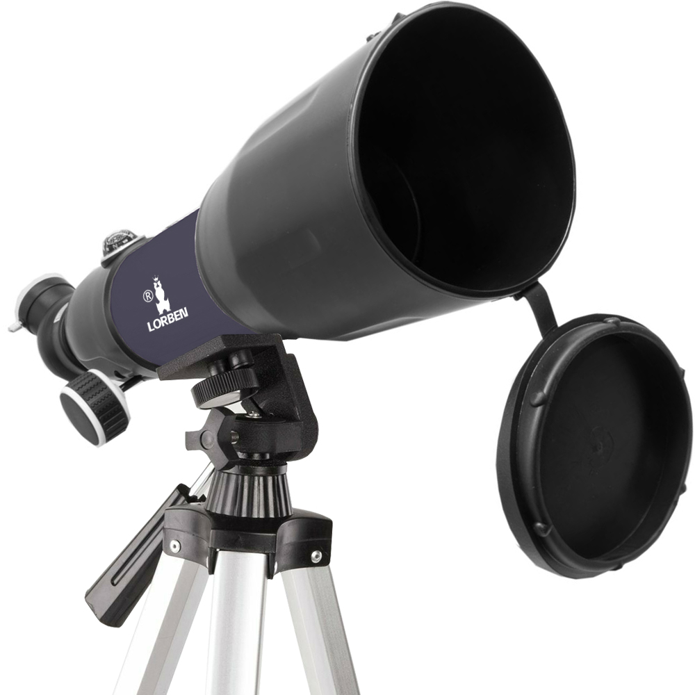 Telescópio Astronômico Refrator 400x70 Alumínio com Tripé 120cm