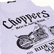 Regata Cavada Feminina Moto Choppers Soul Branca - Viva a Vida com Arte,  Viva com Art Rock!