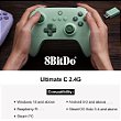 8BitDo-Controlador De Jogos Sem Fio Ultimate C 2.4G Para PC