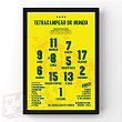 Quadro Brasil Escalação Final Campeão Copa 1994 - PlacasFUT