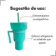 Copo com Canudo Porta Pipoca Pote Kit Cinema - Imagem 2