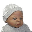 Boneca Bebê Reborn Negra Realista Malkitoys Silicone 55cm - Malki toys