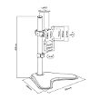 Suporte VESA Monitor 15 a 34 Ajuste Altura T50N