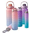 Kit 3 Squeeze Garrafa de Agua 2 Litros, 750ml e 300ml Lilas no Shoptime