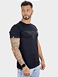 Camiseta Longline Masculina Preta Caveira e Cobra Pedraria - Imperium Store