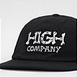 Boné High Company 6 Panel Logo Preto - Rock City