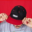 Boné High 6 Panel Logo - Black