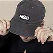 Boné High Bleached High 6 Panel Logo Grey