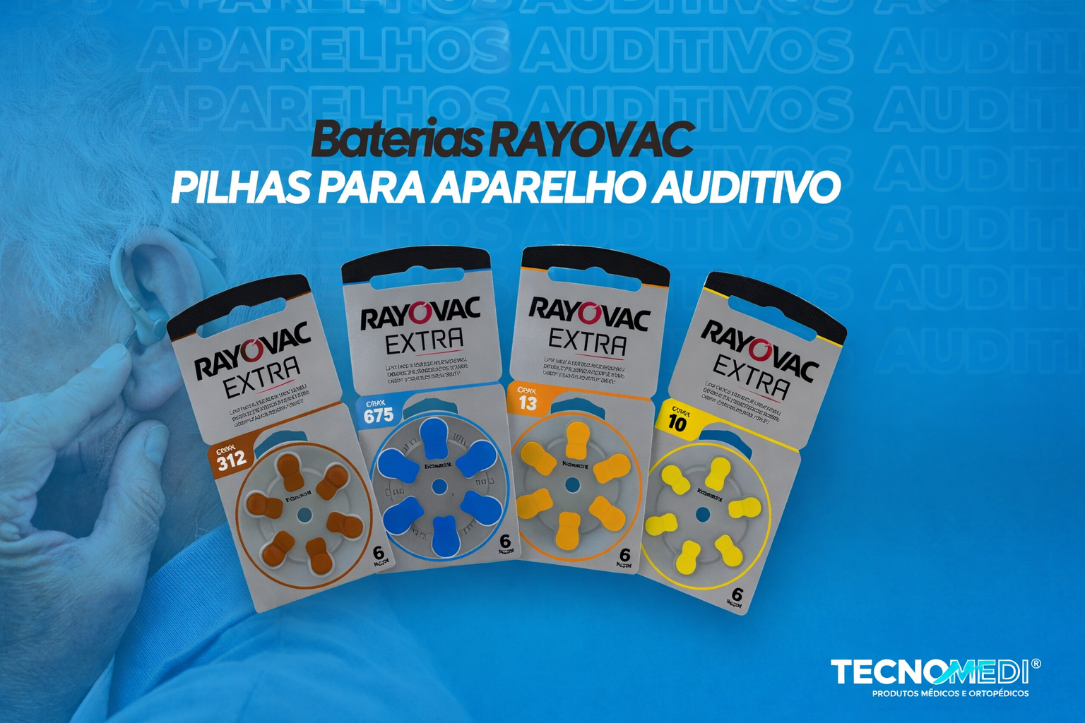Pilha para aparelho auditivo Rayovac em Curitiba