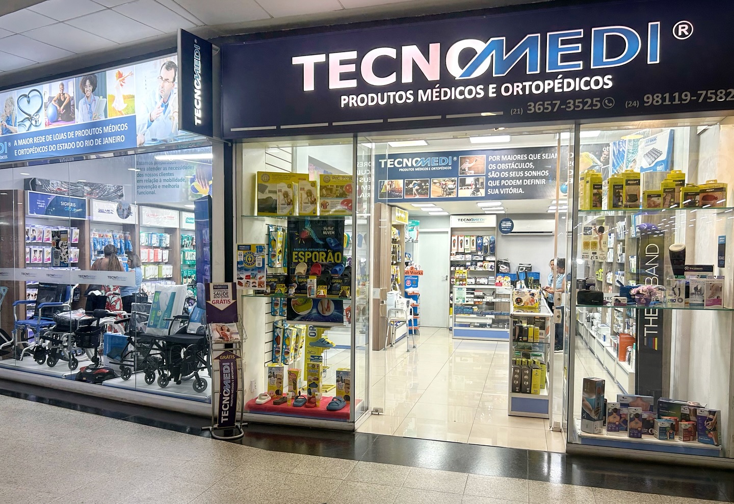 Fachada da loja Tecnomedi Duque de Caxias – Centro (Shopping Prezunic)