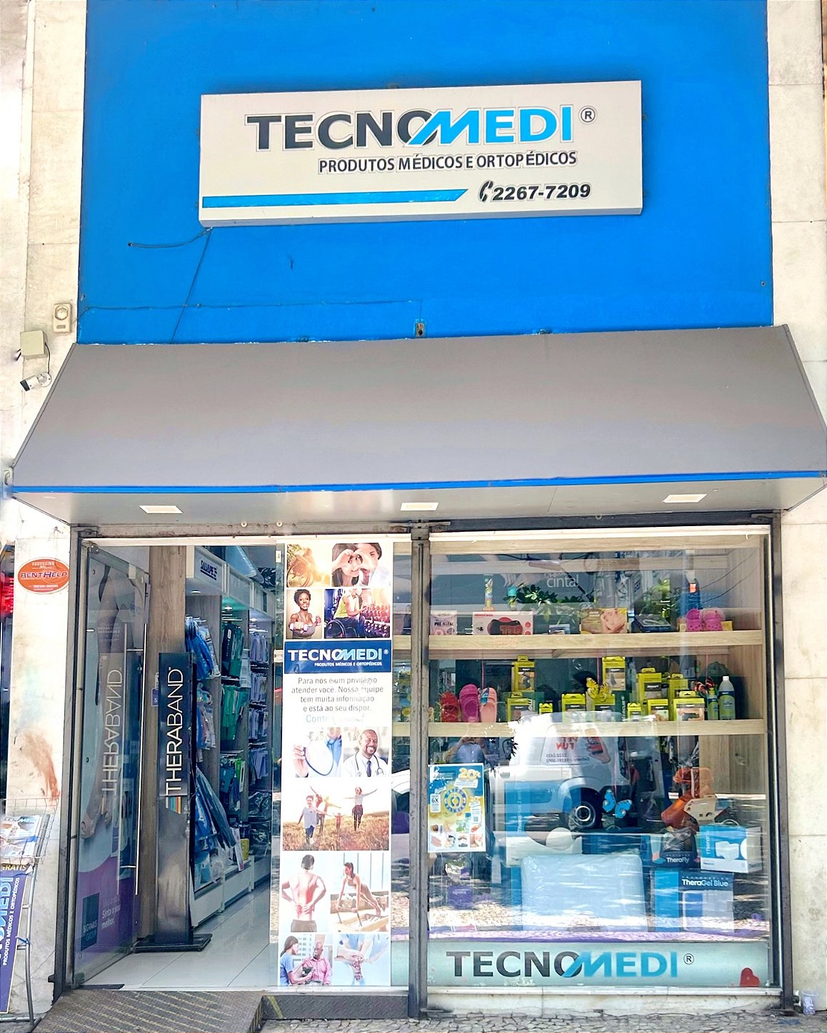 Fachada da loja Tecnomedi Ipanema – produtos médicos e ortopédicos na Zona Sul do Rio
