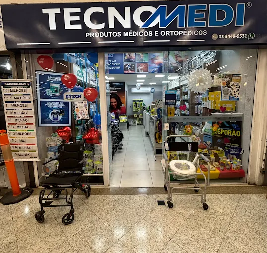 Fachada da loja Tecnomedi Irajá dentro do Supermercado Mundial