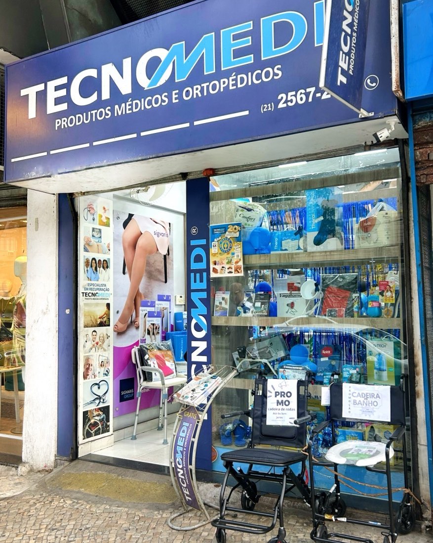 Fachada da loja Tecnomedi Tijuca na Rua Santo Afonso, Zona Norte do Rio de Janeiro