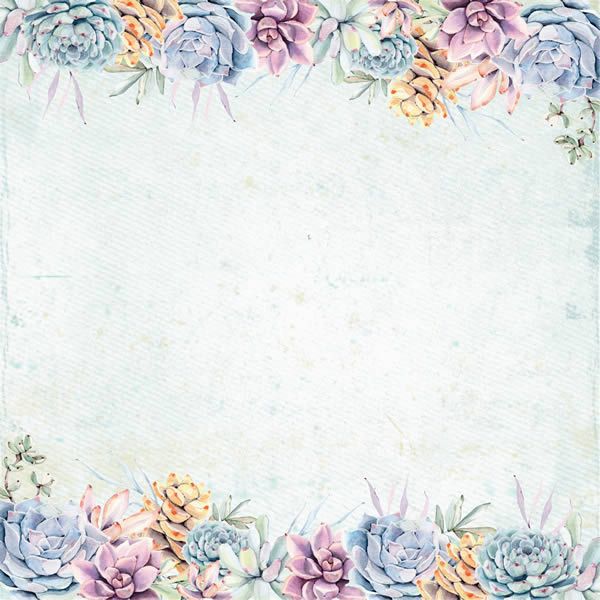 SC-578-Suculentas 8 - Papel para Scrapbook Dupla Face - Marronzinhas Artes