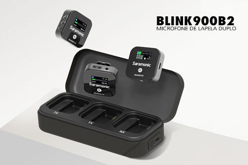 Blink900B2 - Microfone de Lapela sem fio duplo