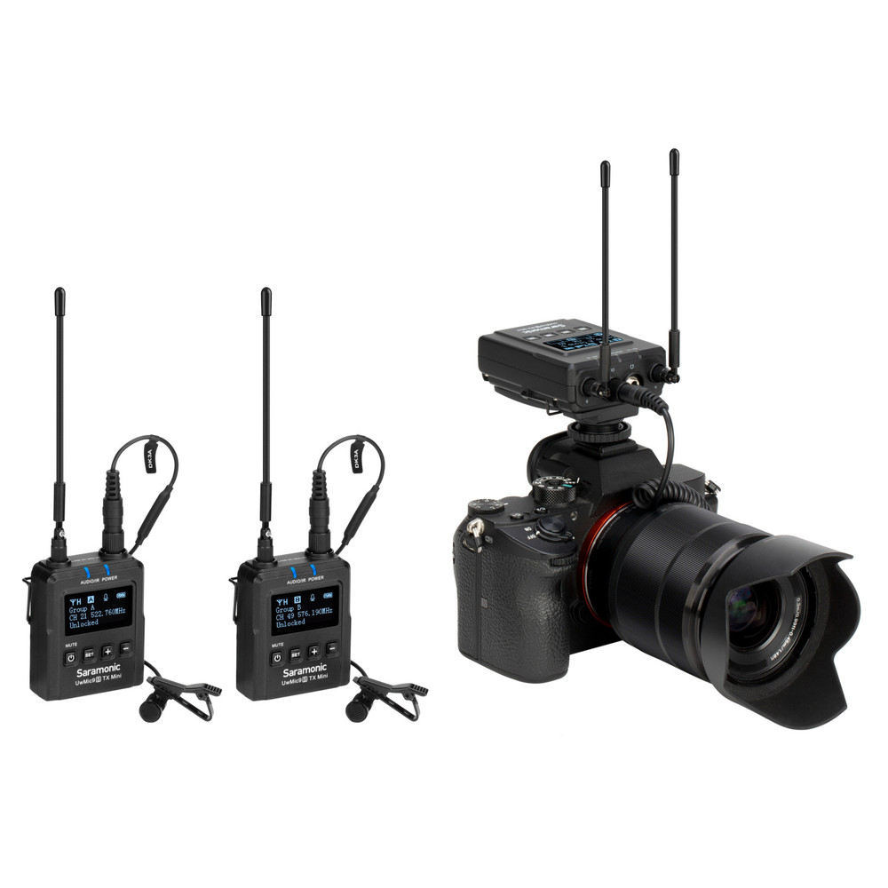 Saramonic UwMic9S Kit2-JP ワイヤレスマイク Sistema sem fio de Microfone Lapela para câmera com 2 Mini