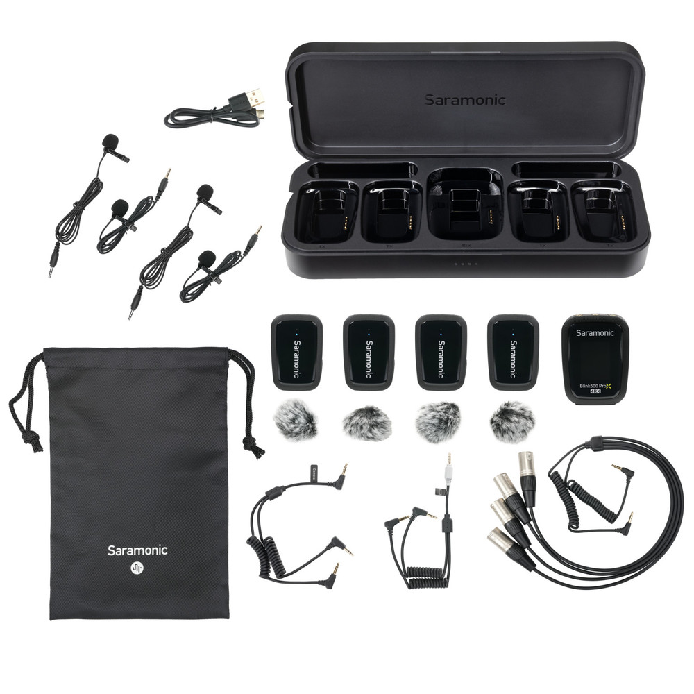 Saramonic 4ch ワイヤレスピンマイク　Blink500 Pro B8 Sistema de microfone sem fio de quatro canais para 4 pessoas