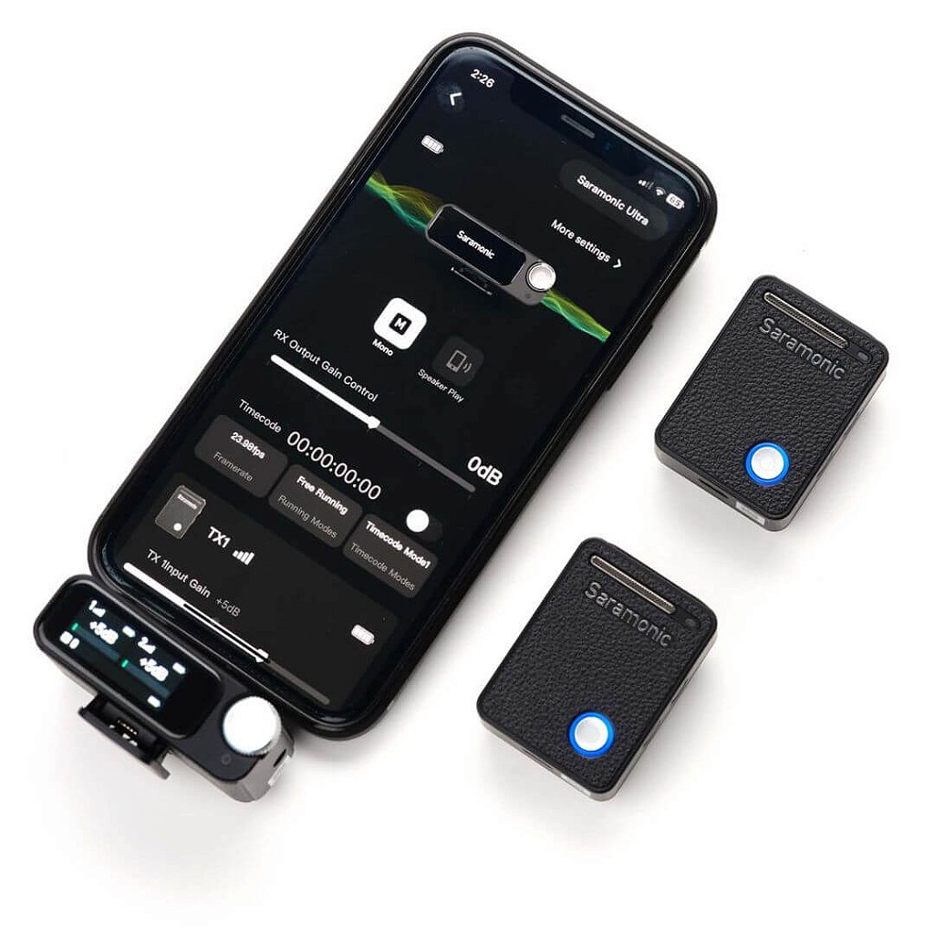 Microfone Lapela sem fio duplo Ultimate - Saramonic - A Sua Loja