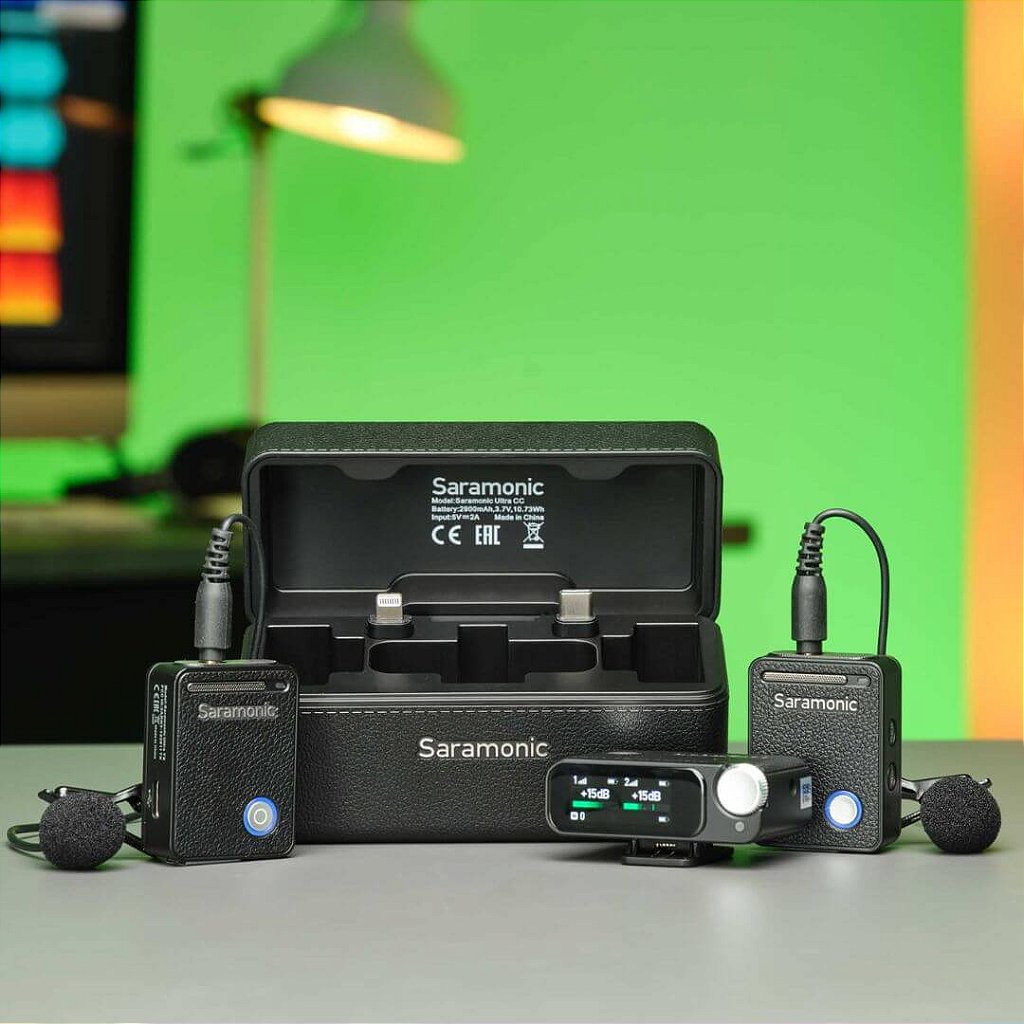 Microfone Lapela sem fio duplo Ultimate - Saramonic - A Sua Loja