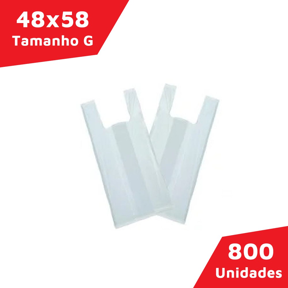 Sacola Plástica 48 X 58 C/800 Bio Plus - As melhores embalagens e